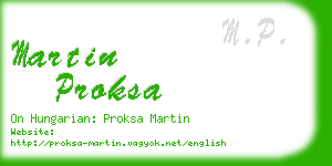 martin proksa business card